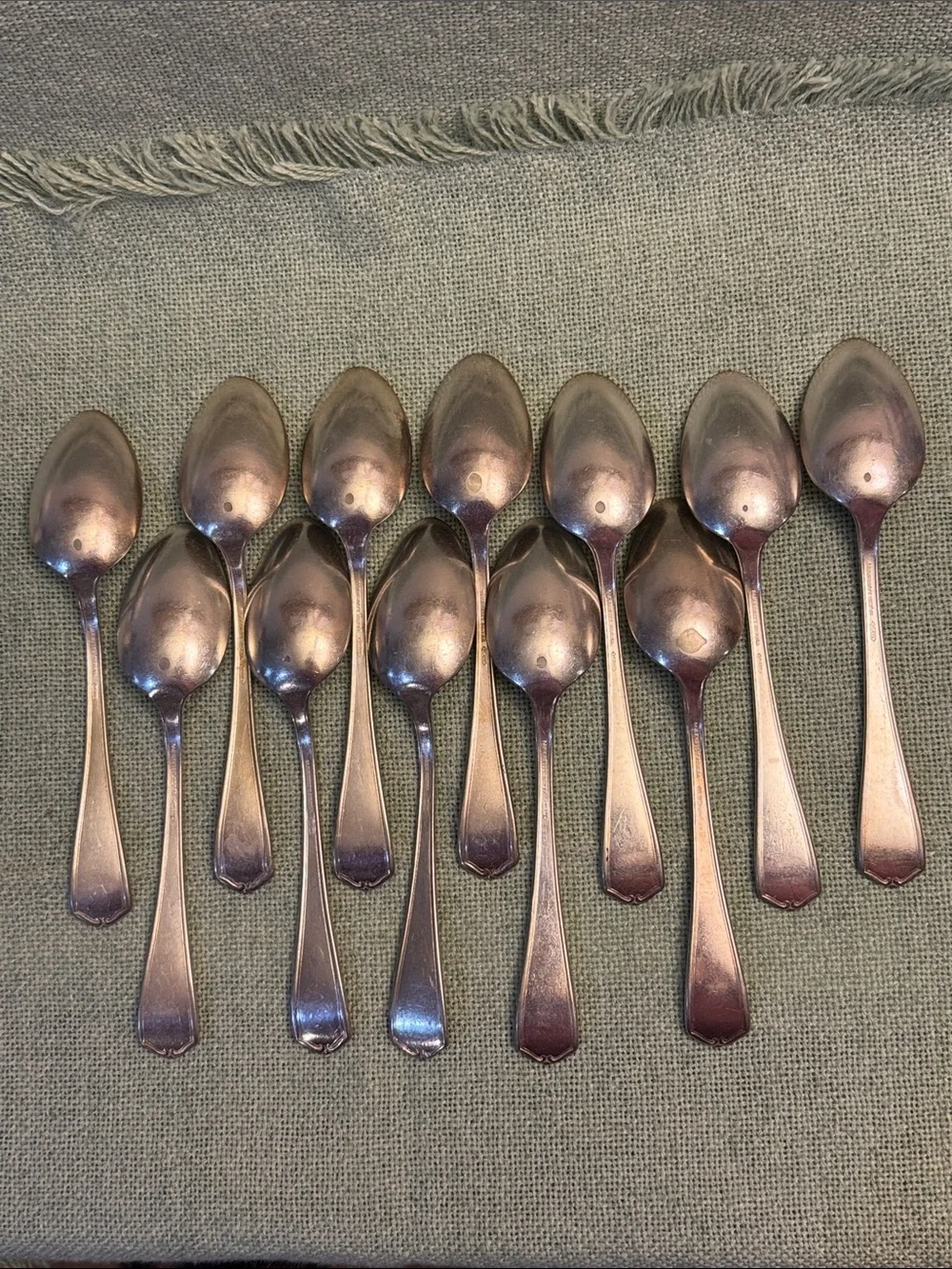 Silver-Tone Stainless Steel Teaspoons- Set of 12
